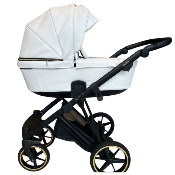 Bambini Prams Geneva White with Black Frame OSKAR