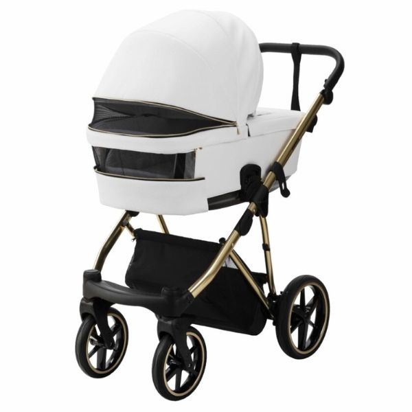 Bambini Prams Geneva White with Gold Frame OSKAR