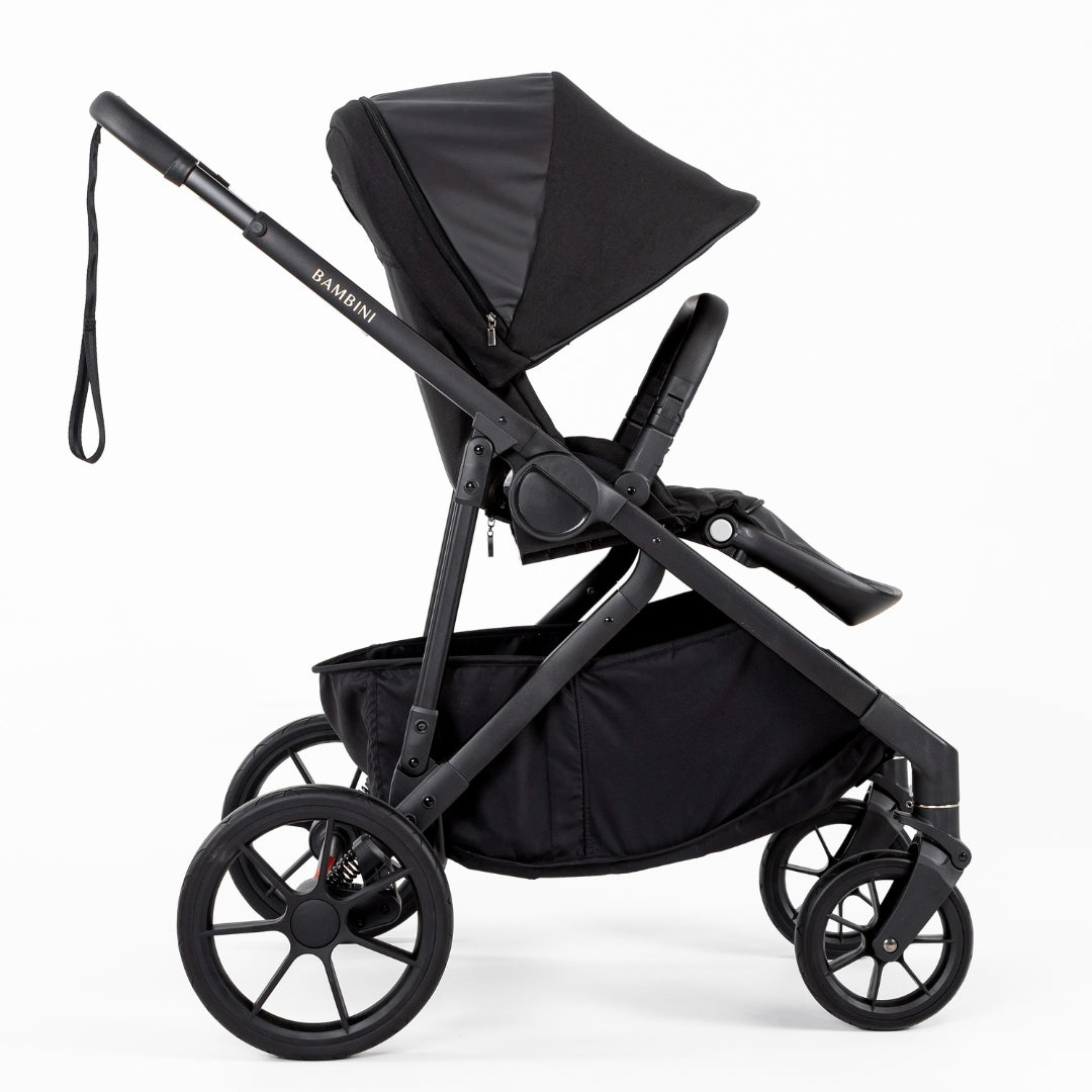 Bambini Prams Lisbon Black/Black Single Pram