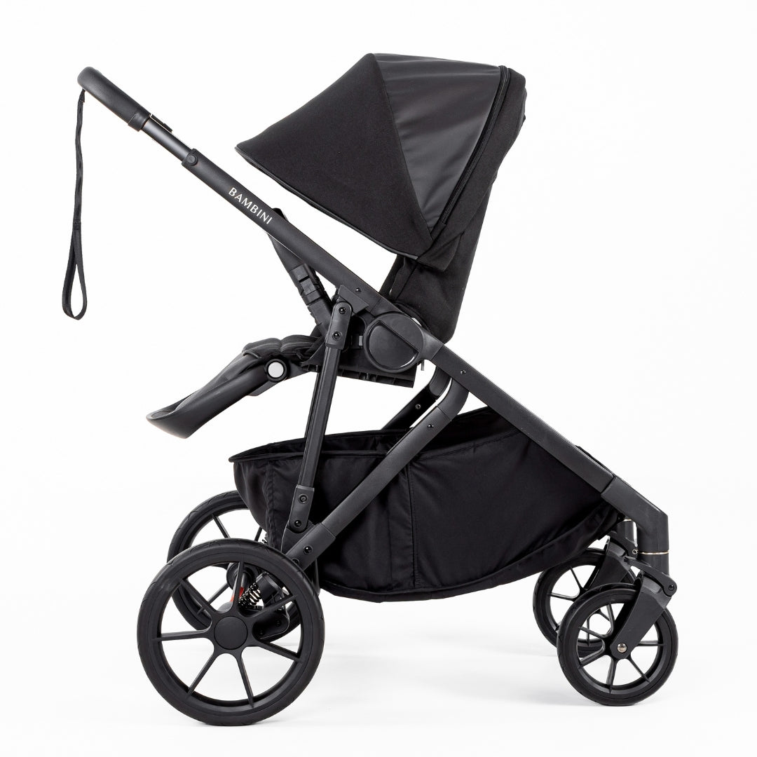 Bambini Prams Lisbon Black/Black Single Pram