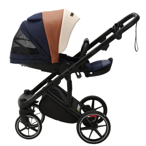 Bambini Prams MILAN² Blue with Black Frame PEYTON