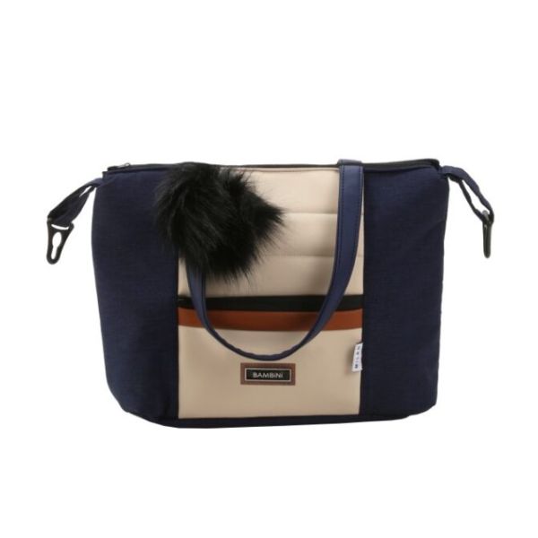 Bambini Prams MILAN² Blue with Black Frame PEYTON