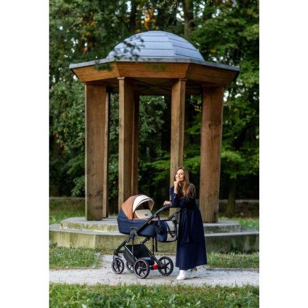 Bambini Prams MILAN² Blue with Black Frame PEYTON