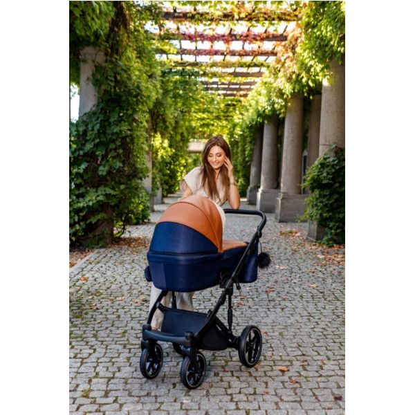 Bambini Prams MILAN² Blue with Black Frame PEYTON