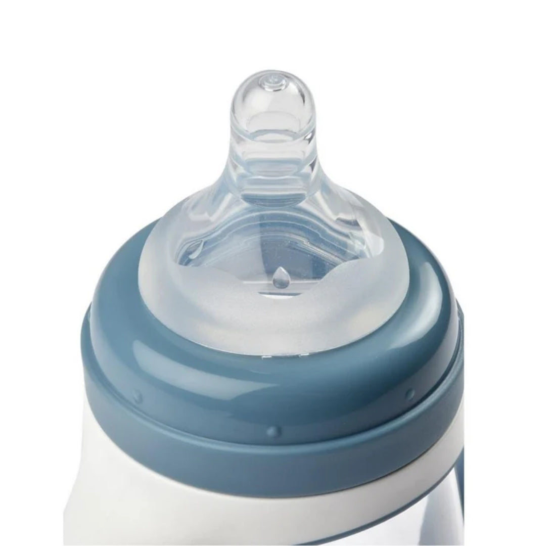 Beaba 2 in 1 Bottle to Sippy Learning Cup 210ml Windy Blue