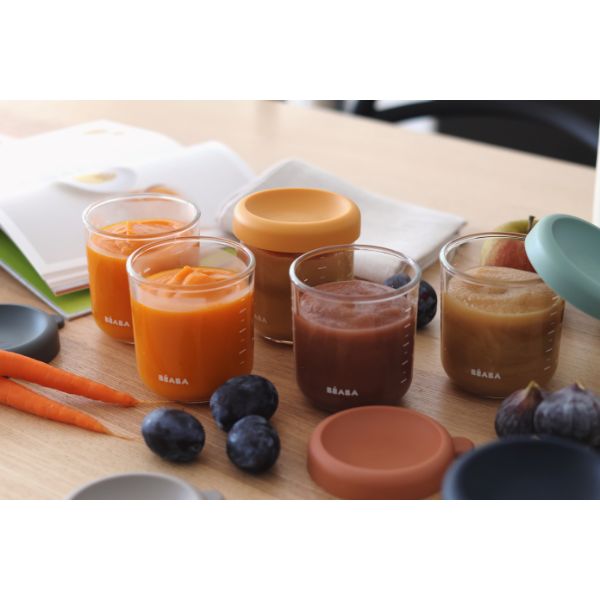 Beaba Glass Portion Jars 250ml 6pk