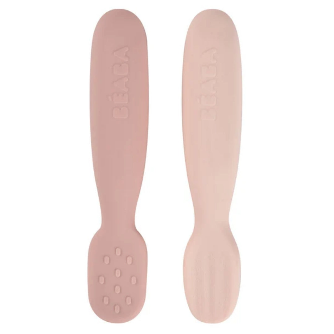 Beaba Silicone Pre-Spoons 2 Pack Cotton Candy/Sorbet