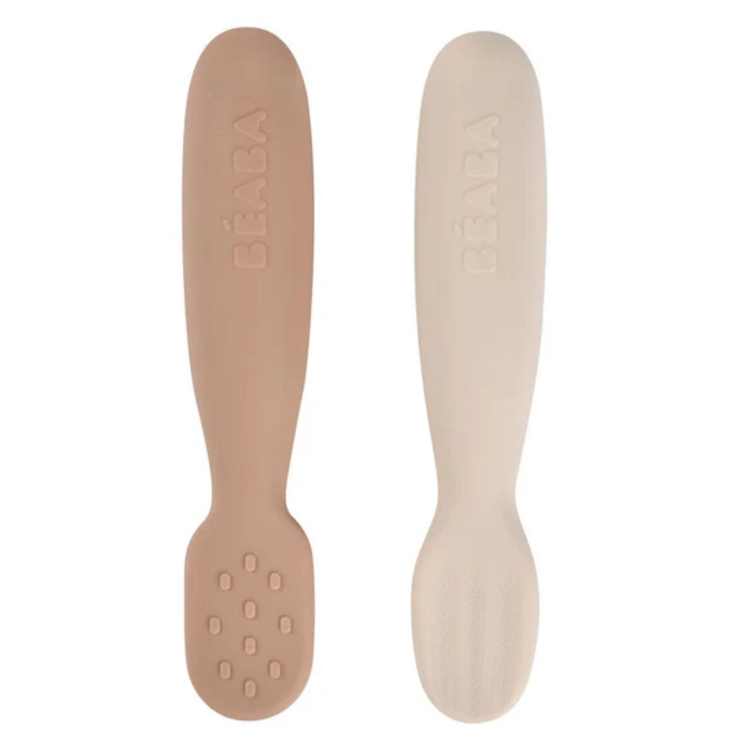 Beaba Silicone Pre-Spoons 2 Pack Cotton Pralin/Clay