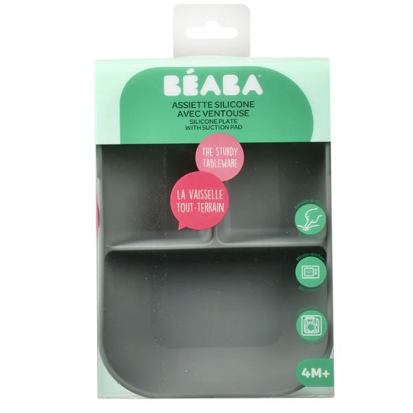 Beaba Silicone Suction Divided Plate Mineral