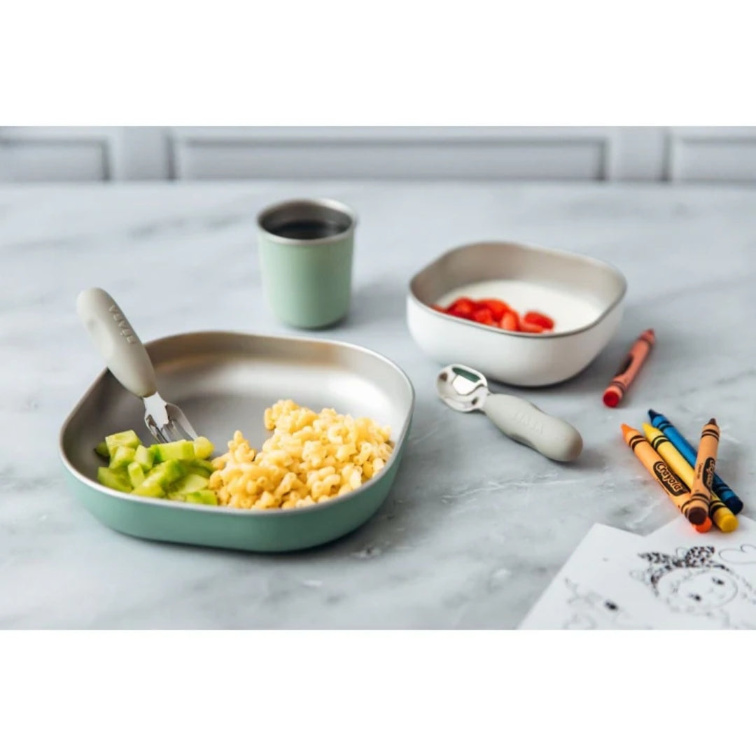 Beaba Stainless Steel Meal Set Sage Green