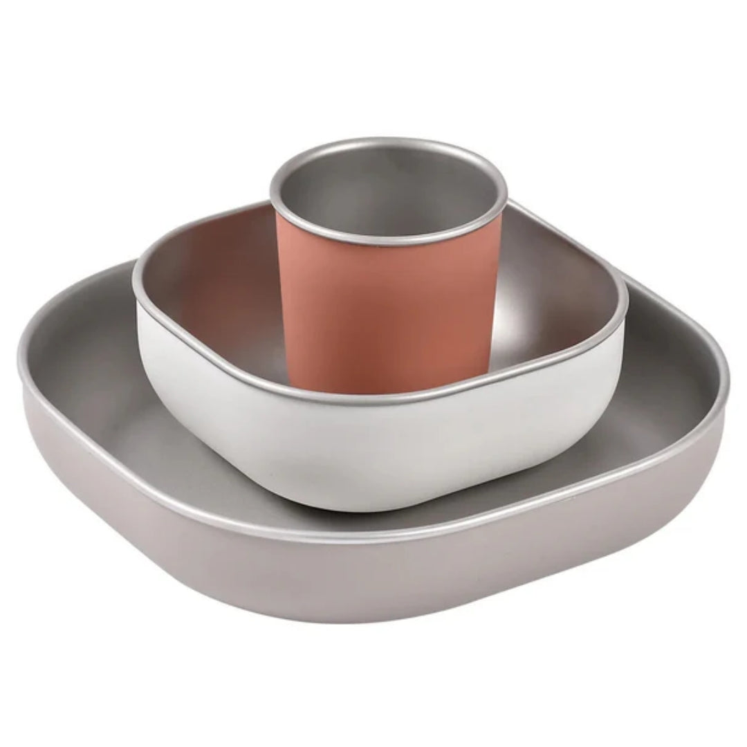Beaba Stainless Steel Meal Set Terracotta