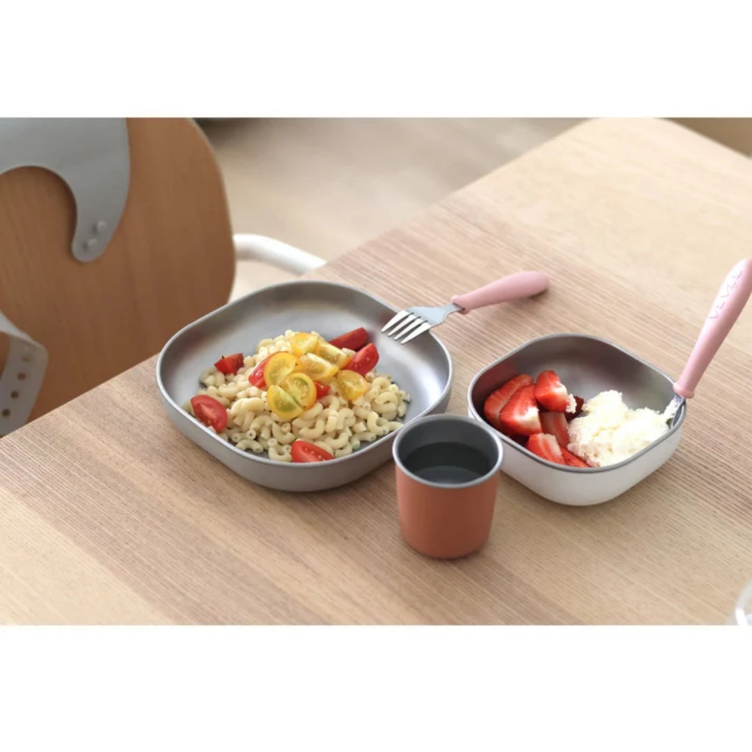 Beaba Stainless Steel Meal Set Terracotta