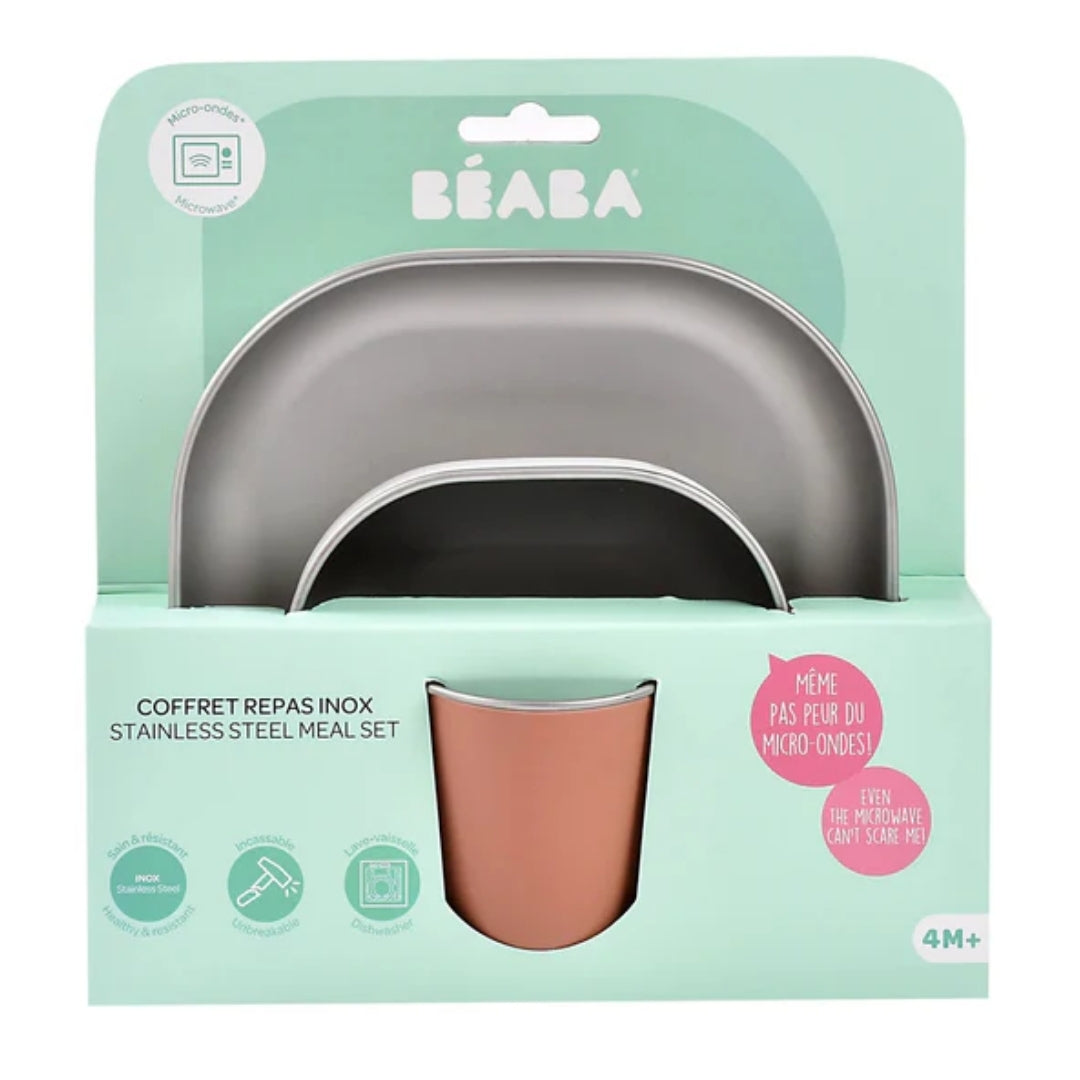 Beaba Stainless Steel Meal Set Terracotta