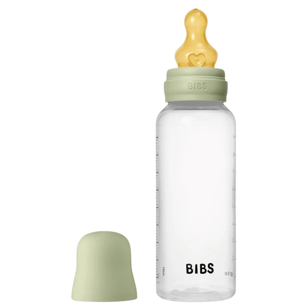 BIBS Baby Bottle Complete Set 270ml Latex Sage