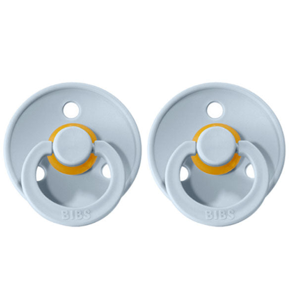 BIBS Dummy Round 2pk Baby Blue Size 1 2pk