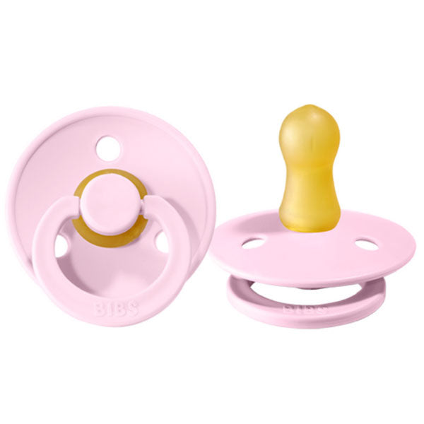 BIBS Dummy Round 2pk Baby Pink Size 2