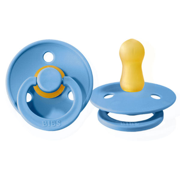 BIBS Dummy Round 2pk Sky Blue Size 1