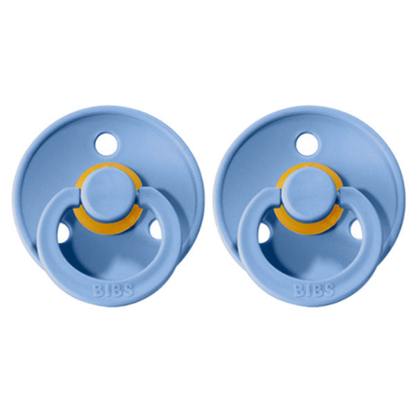 BIBS Dummy Round 2pk Sky Blue Size 2
