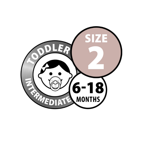 BIBS Dummy Round 2pk White Size 2