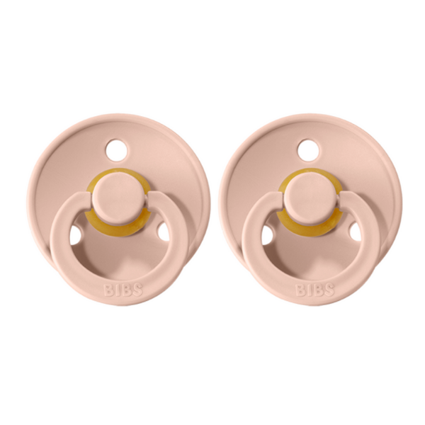 BIBS Dummy Round 2pk Blush Size 2