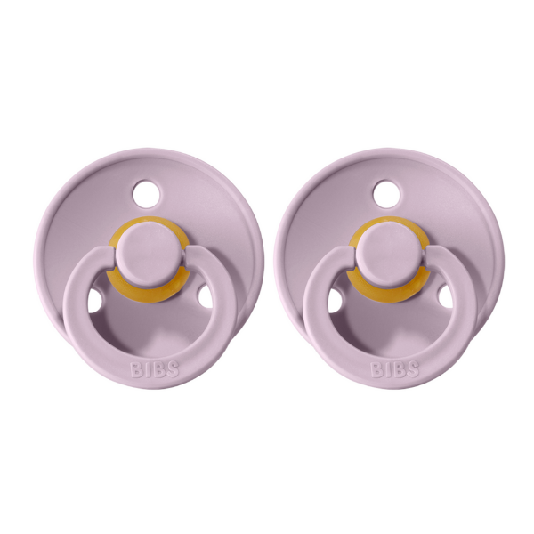 BIBS Dummy Round 2pk Dusky Lilac Size 1