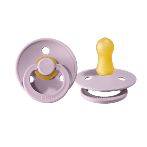 BIBS Dummy Round 2pk Dusky Lilac Size 1