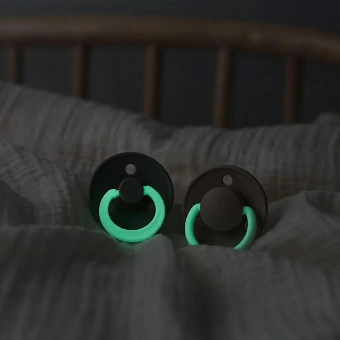BIBS Dummy Night Glow Sage/Cloud 2pk Size 3