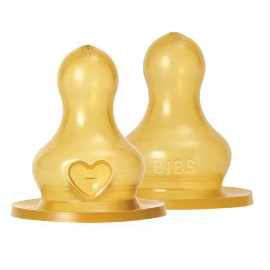 BIBS Bottle Replacement Nipple 2 Pack Latex Slow Flow