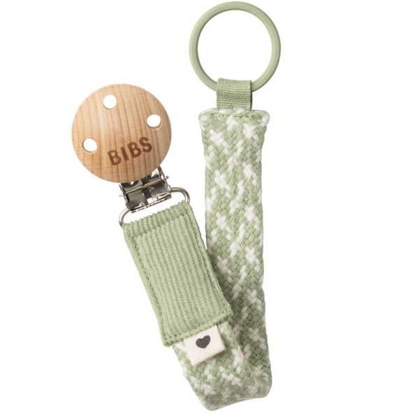 BIBS Pacifier Clip Baby Sage/Ivory