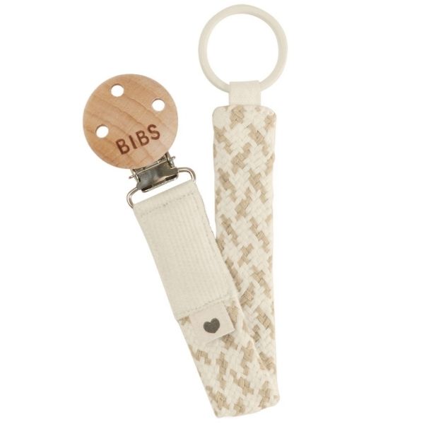 BIBS Pacifier Clip Baby Ivory/Vanilla