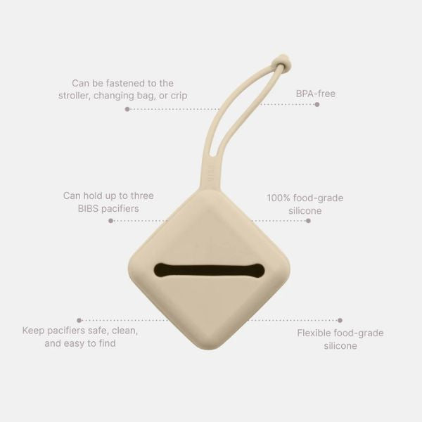 BIBS Pacifier Soft Case Vanilla