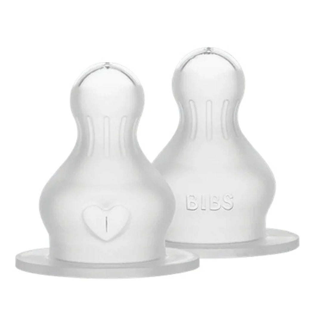 BIBS Bottle Replacement Nipple 2 Pack Silicone Slow Flow