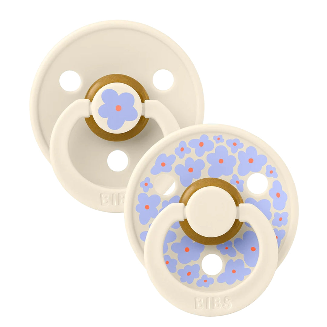 BIBS Dummy Studio Collection Round 2pk Jasmine Ivory Mix Size 2