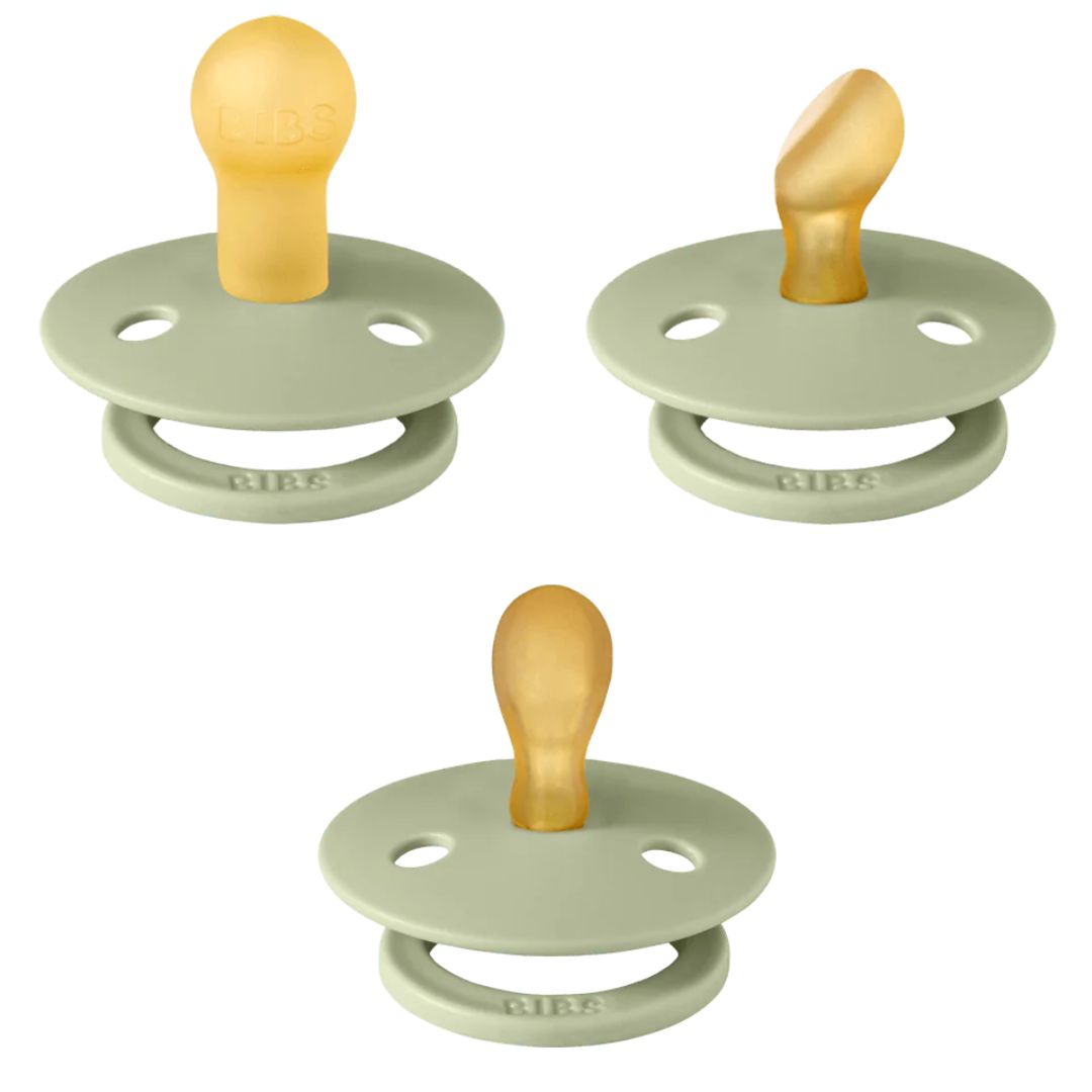BIBS Try-it 3 Pack Pacifiers Sage