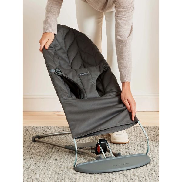 BabyBjorn Bouncer Bliss Woven Petal Quilt Anthracite