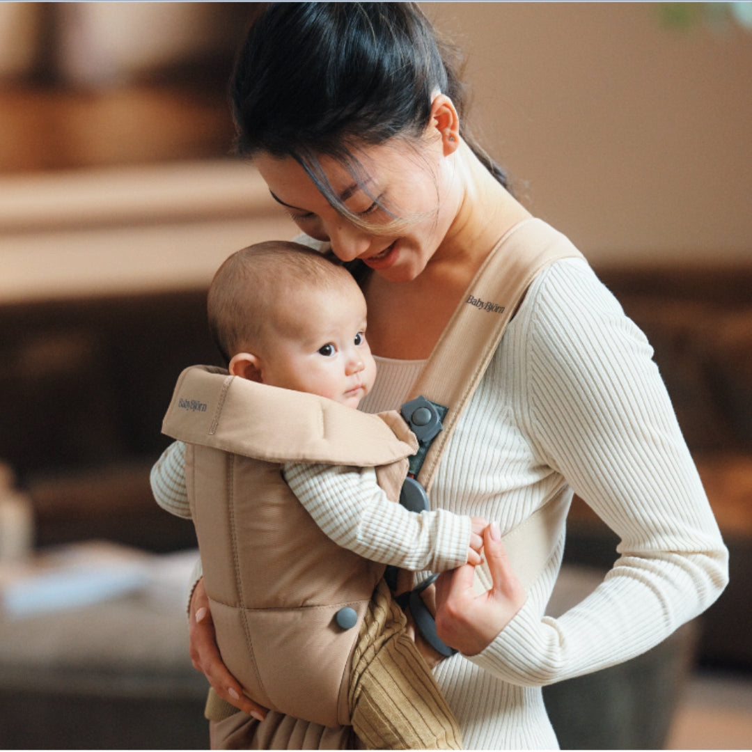 BabyBjorn Baby Carrier Mini Woven Beige – Baby Kingdom