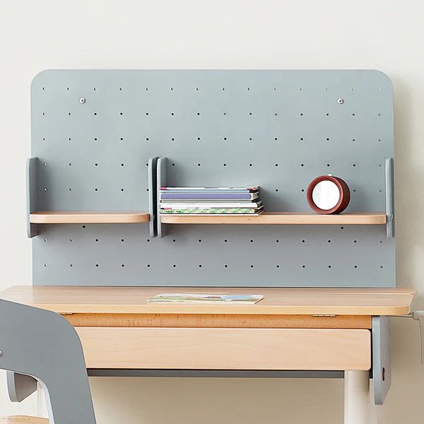 Boori Kids Pegboard Bookshelf Hutch (100cm) Blueberry/Beech