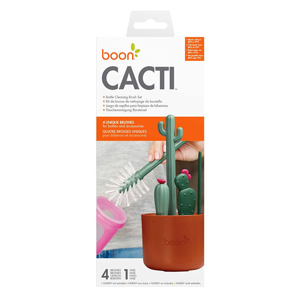 Boon CACTI Bottle Cleaning Brush Set (4pcs) Terracotta