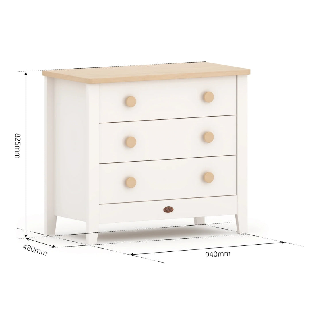 Boori 3 Drawer Chest v25 Barley White/Almond