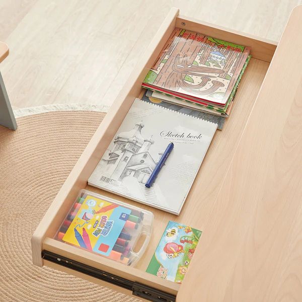 Boori Kids Ergonomic Desk Large (118cm) V24 Cherry / Beech