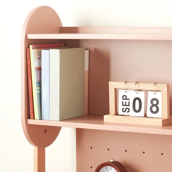Boori Kids Euler Desk with Pegboard and Hutch Cherry/Beech