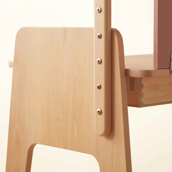 Boori Kids Euler Desk with Pegboard and Hutch Cherry/Beech