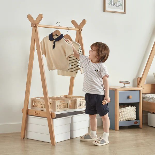 Boori Kids Forest Teepee Clothing Rack Barley White / Almond