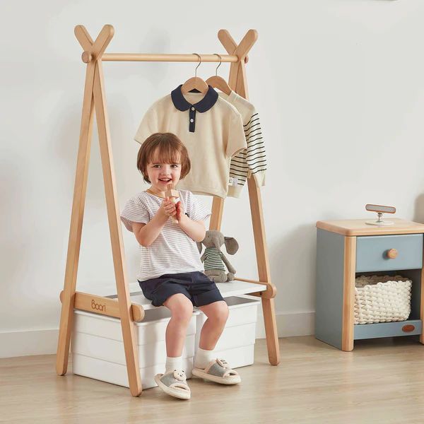 Boori Kids Forest Teepee Clothing Rack Barley White / Almond