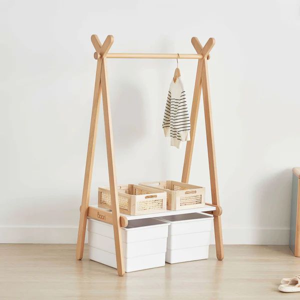 Boori Kids Forest Teepee Clothing Rack Barley White / Almond