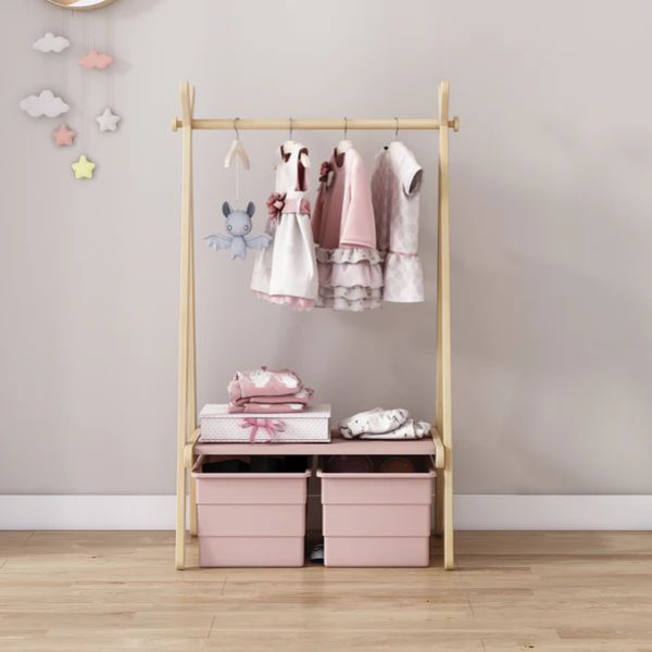 Boori Kids Forest Teepee Clothing Rack Barley White / Almond