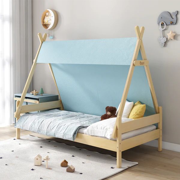 tent bed single Boori Kids Forest Single Bed Teepee Canopy Blueberry – Baby Kingdom