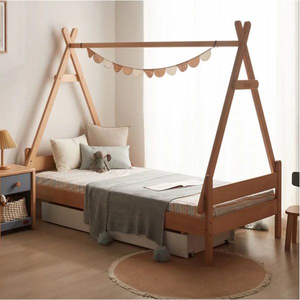 Boori Kids Forest Teepee Single Bed Almond