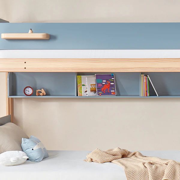 Boori Kids Bookshelf For Natty King Single Bunk/Loft Blueberry