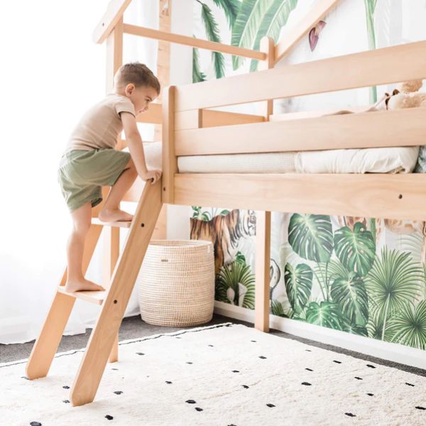 Boori Kids Forest Teepee Single Loft Bed Almond